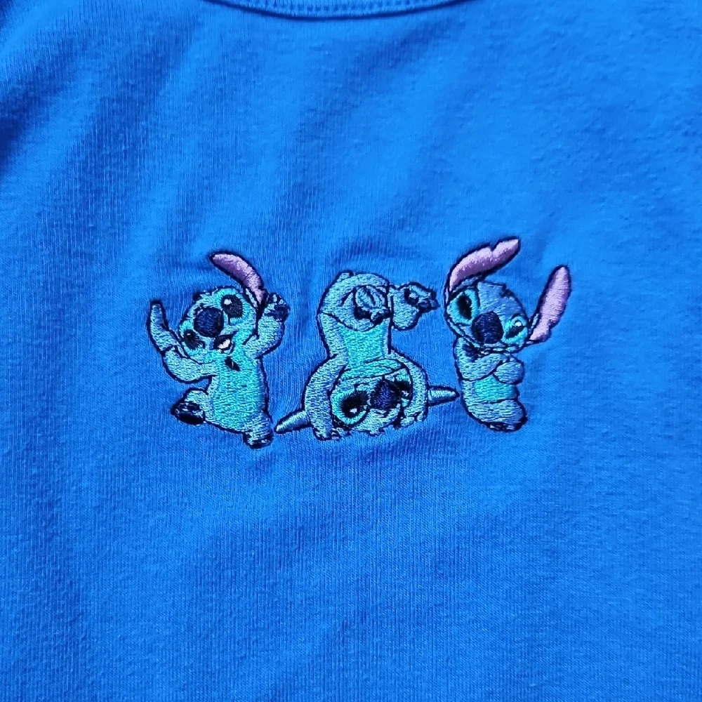 Disney Stitch Womens Cropped Tank Top
